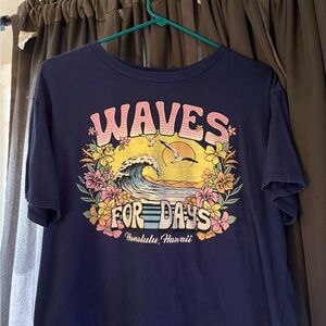 Waves for Days Navy Graphic T-Shirt